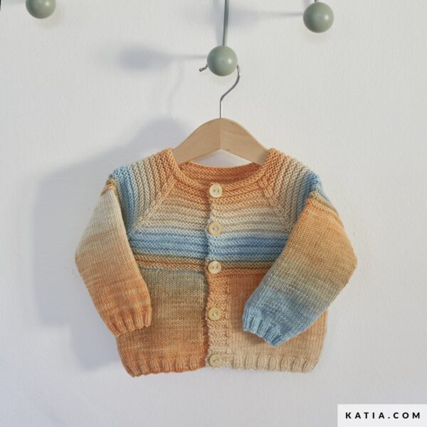 Jas met raglanmouw van Merino Baby Aquarelle - Afbeelding 2