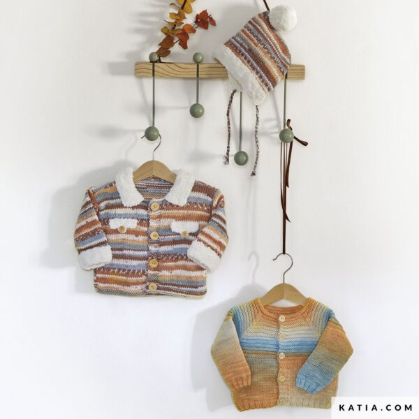 Jas met raglanmouw van Merino Baby Aquarelle - Afbeelding 3