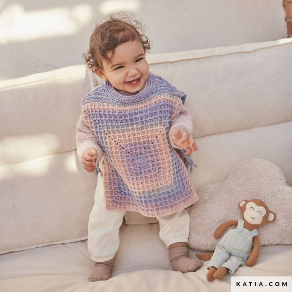 Babyponcho van Merino Baby Aquarelle