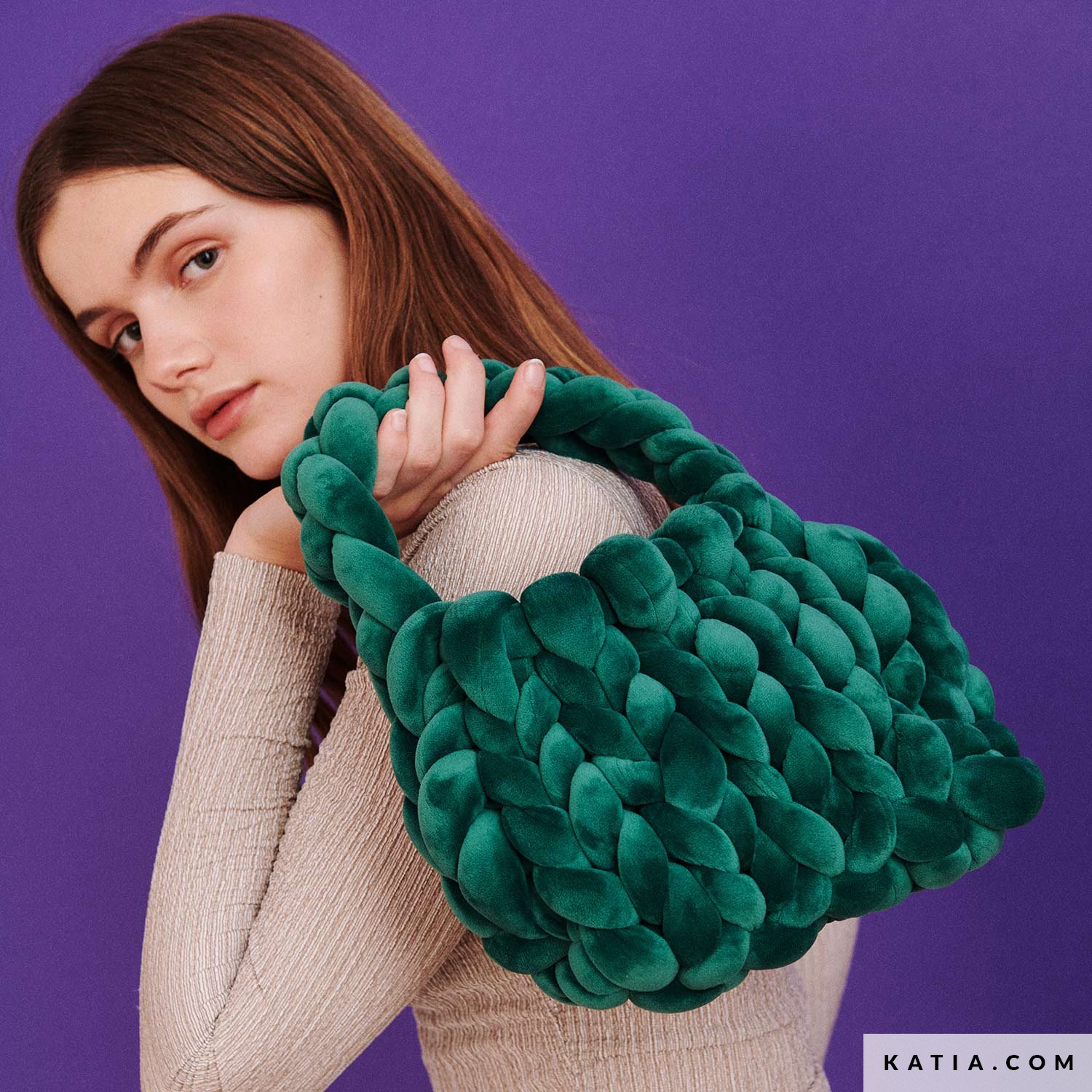 Handgebreide tas van Velvet