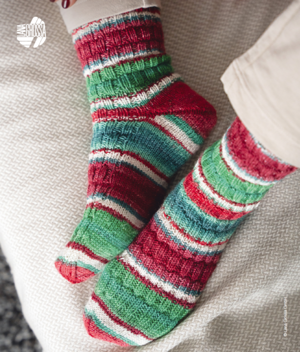 Sokken van MW100 Merino Christmas (patroon)
