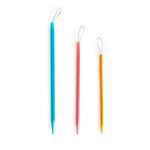 Set van 3 wolnaalden met nylon oog