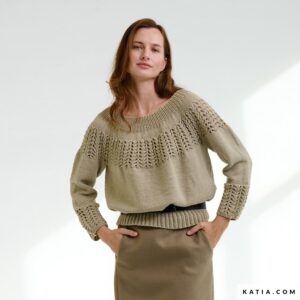 Top-down trui van Merino 100%