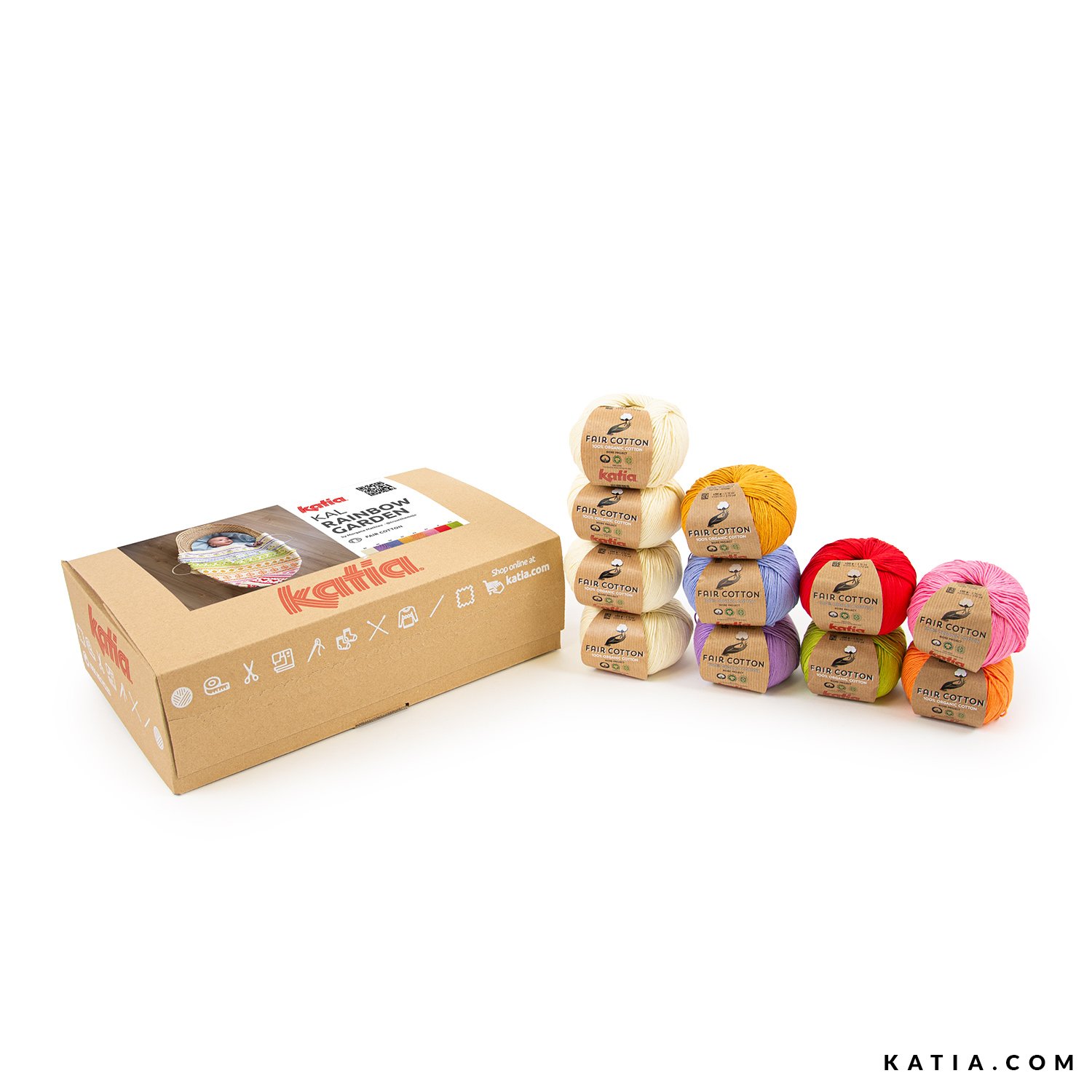 Rainbow Garden KAL 2026 Kit – Katia Fair Cotton - Afbeelding 2